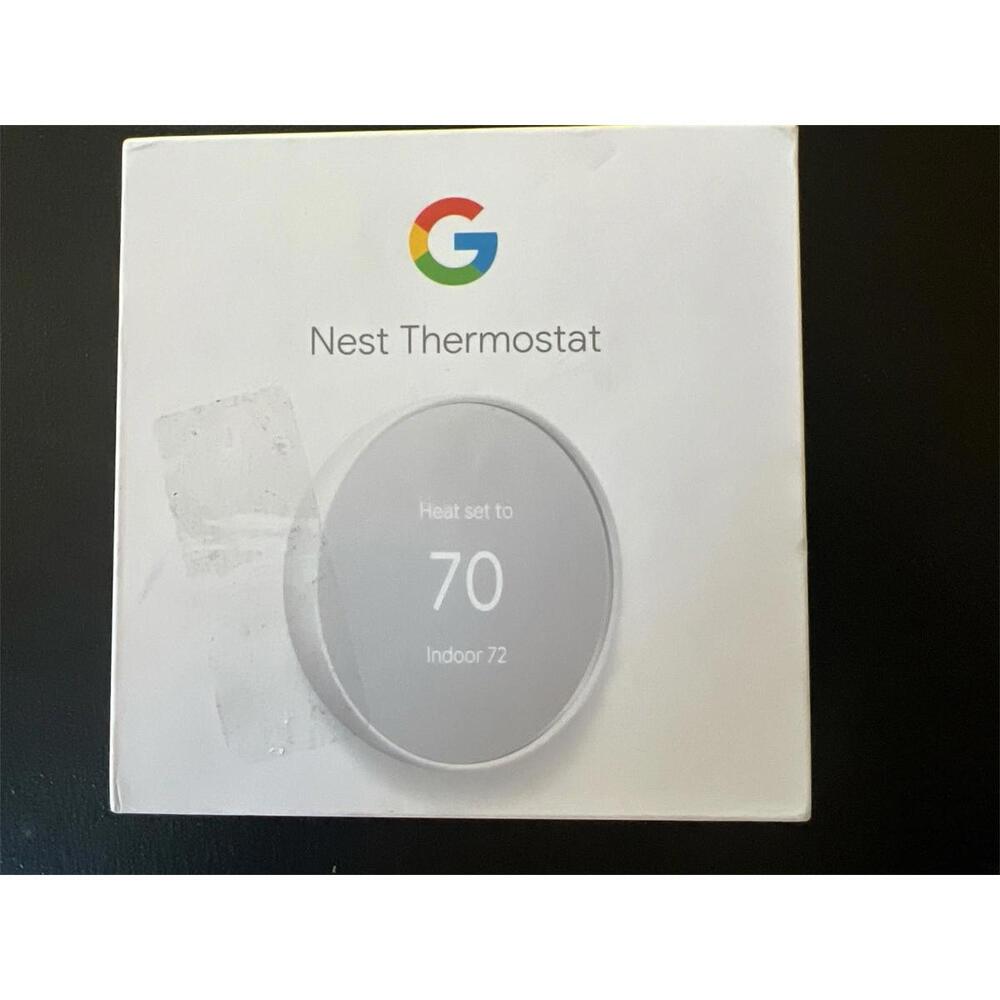 Google Nest Thermostat G4CVZ Programmable Wi-Fi Thermostat - Snow